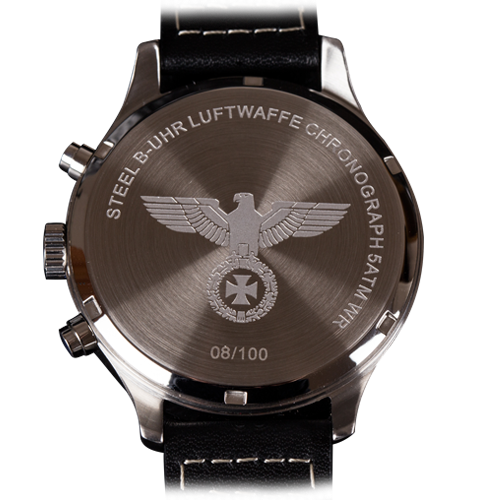 luftwaffe flieger chronograph back side